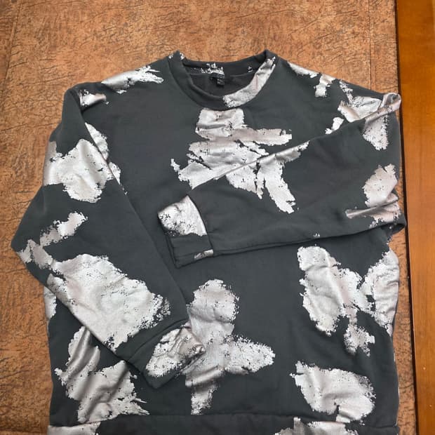 COS 코스 루즈핏 글리터 프린팅 기모 맨투맨 M