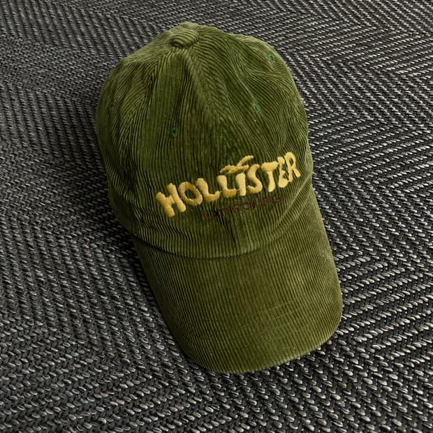 홀리스터 y2k 빈키지 빅로고 코듀로이 볼캡y 3030