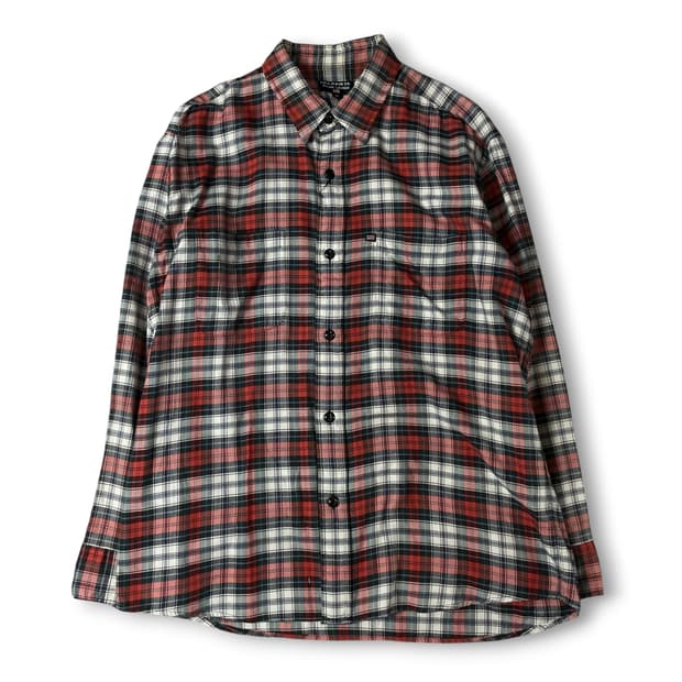 폴로 진스 랄프로렌 오렌지 블루 화이트 체크 투포켓 긴팔 셔츠 95