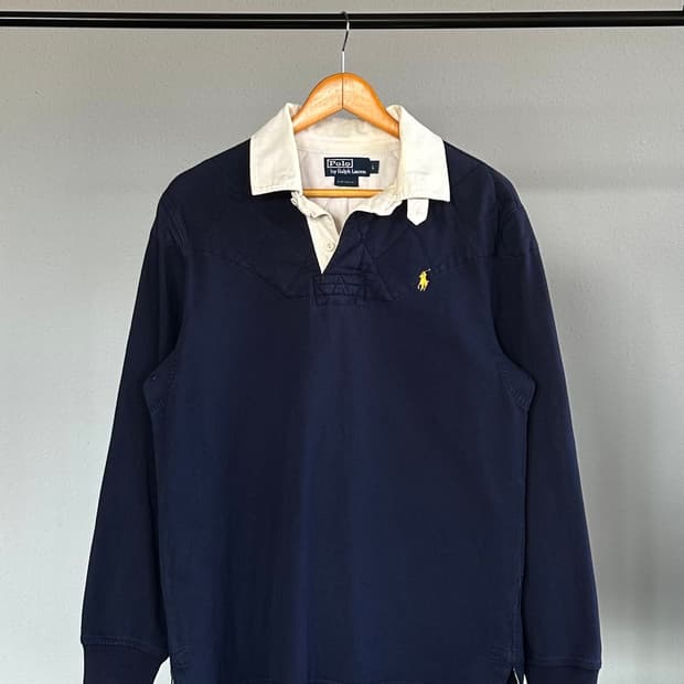 [L]폴로 랄프로렌 엘보 패치 럭비 티셔츠