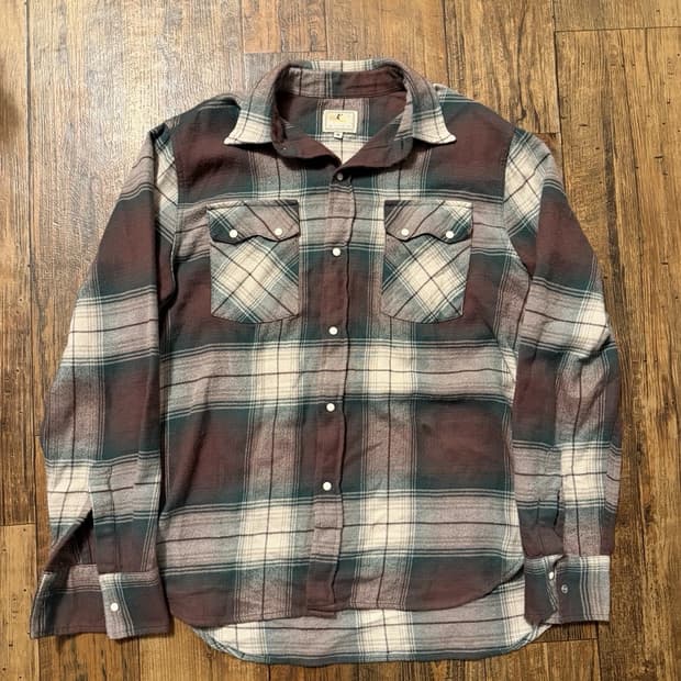 와이트 와시드 플란넬 워크셔츠