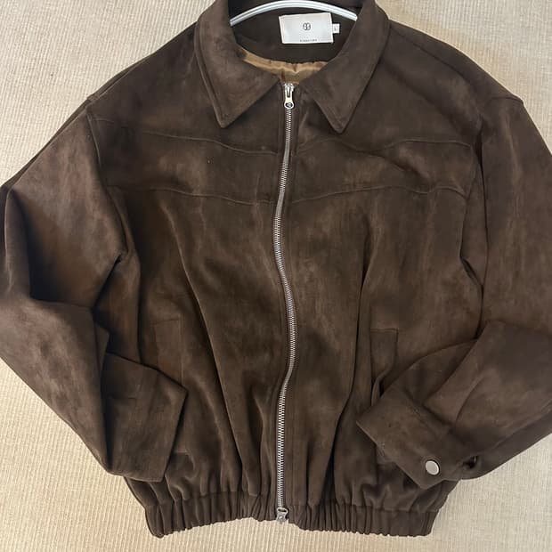 SIGNATURE 갈색 스웨이드 자켓 (L)