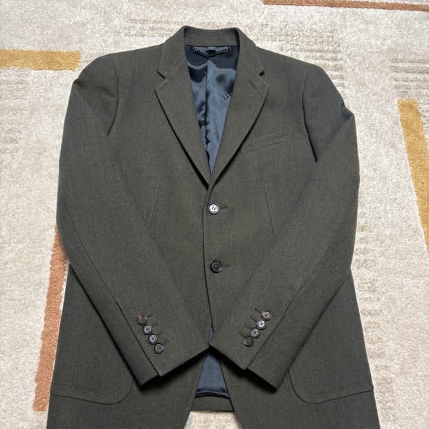 버버리 다크그린 블레이저 46 Made in Italy