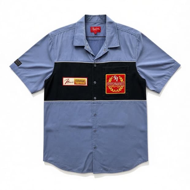 슈프림 14SS Formula 레이싱 반팔 셔츠 L