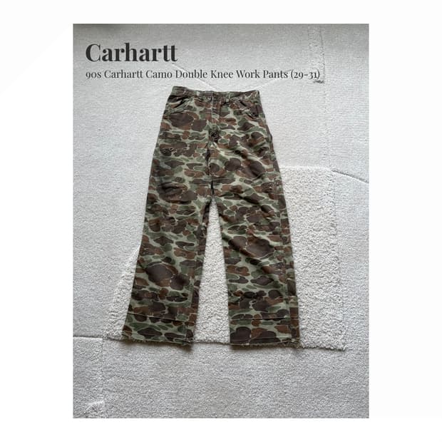 90s Carhartt 카모 워크 팬츠 (29-31)