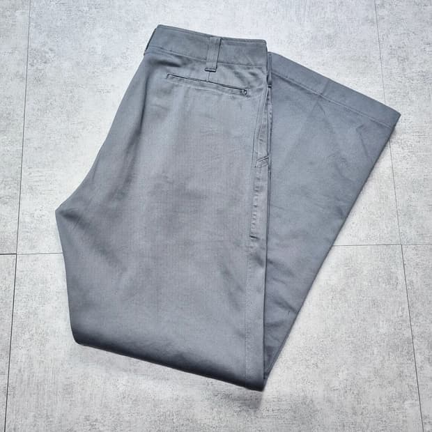 80s jpn Cotton 100 Grey Work Pants 33 sz