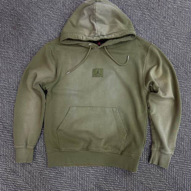 조던 워싱 후드티 카키