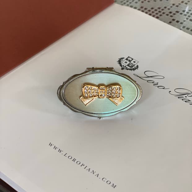 빈티지 레트로 립스틱 홀더 거울 콤팩트