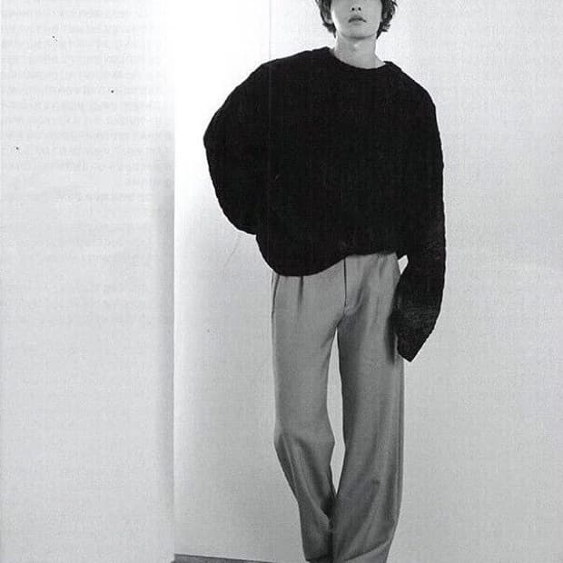 준지 송중기 케이블니트 그레이 s