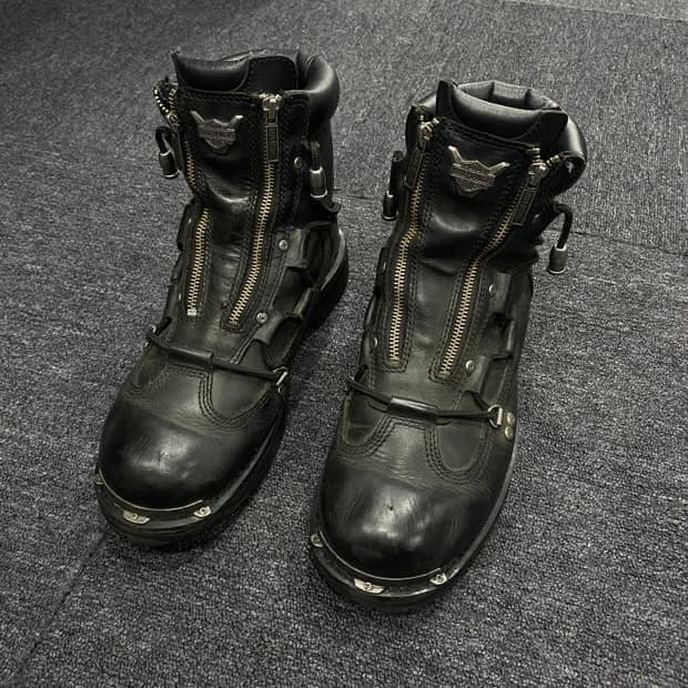 할리데이비슨 블랙 가죽 부츠 220