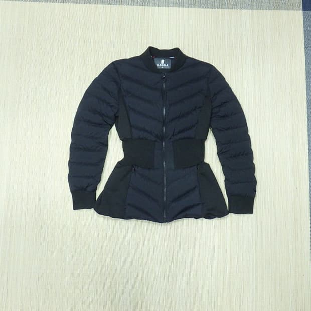 (95size) 와이드앵글 여성 경량 구스다운 점퍼 블랙