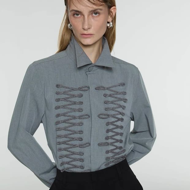 Sip Class 그레이 셔츠