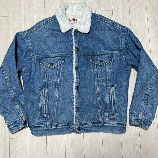 90s메이드인USA리바이스 쉐르파 청자켓 데님 자켓 M사이즈