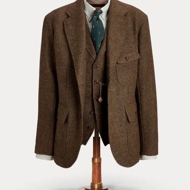 rrl 언컨스트럭티드 울 블렌드 스포츠 코트 L