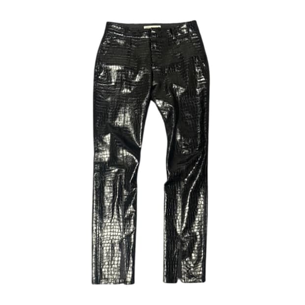 Zara Python Glossy Leather Jeans