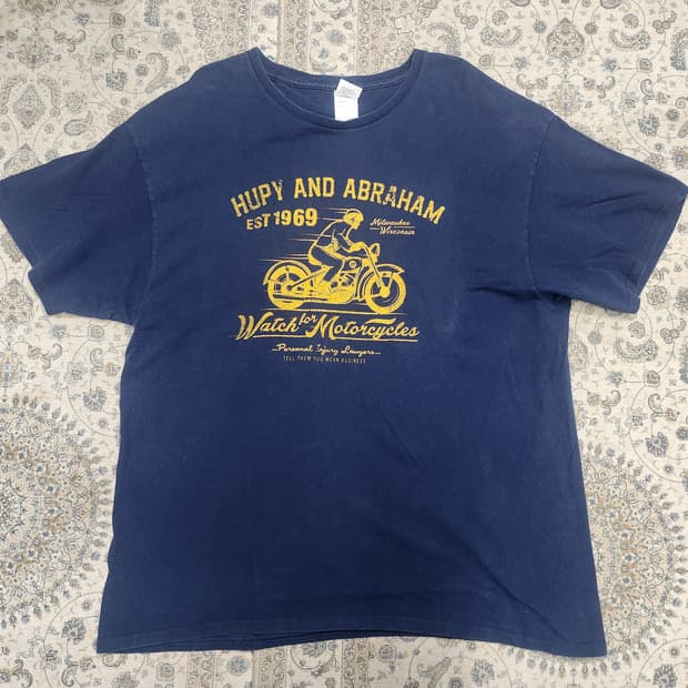 HUPY AND ABRAHAM 오토바이 프린팅티 XL