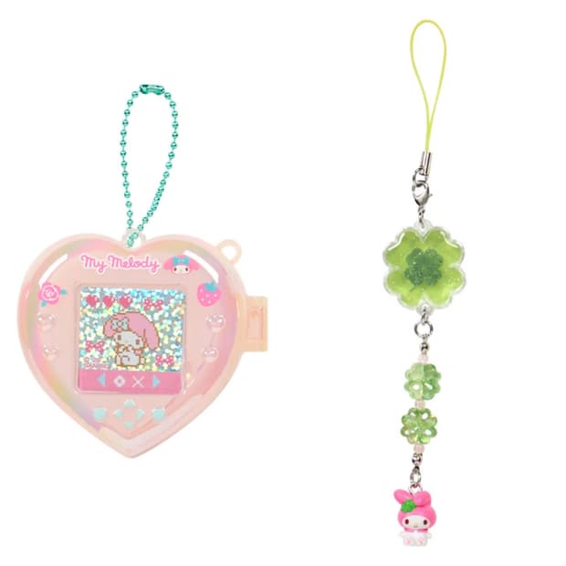 산리오 시크릿 게임기st키링 클로버 스트랩 마이멜로디 세트
