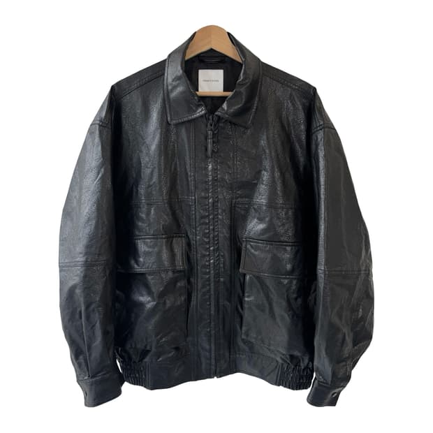 프릭스스토어 레더 블루종 자켓