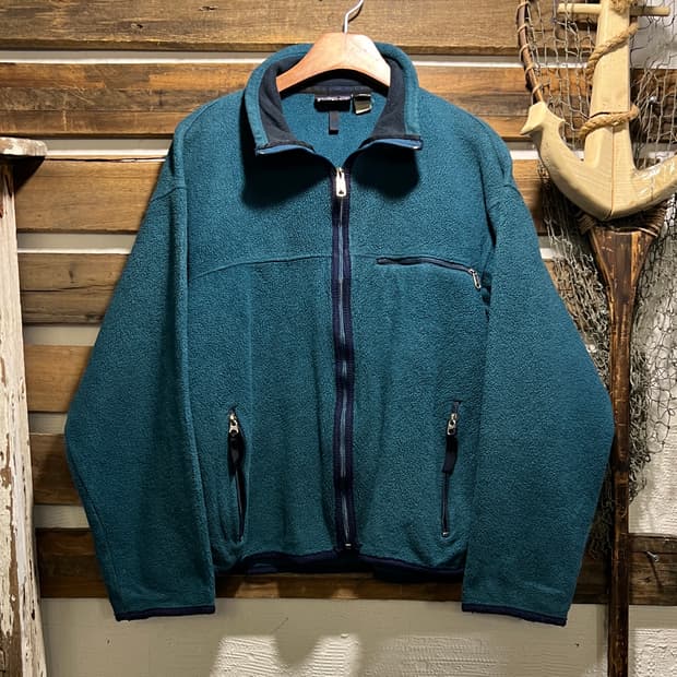 [M]90's 파타고니아 Made in USA 블루그린 플리스 자켓