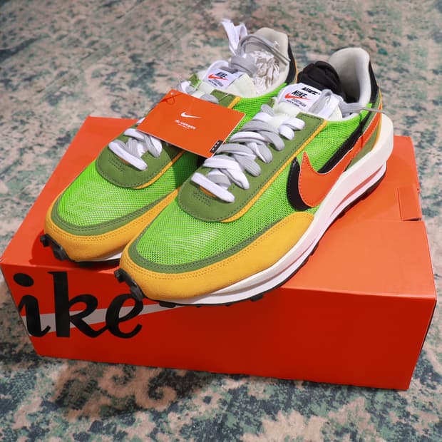 Nike x Sacai 나이키 사카이 와플 그린 엘로우 295 나코탭