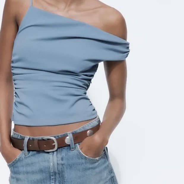 ZARA 자라 원숄더 셔링 탑