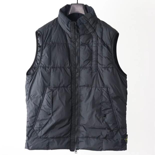 스톤아일랜드 크링클랩스 패딩조끼 블랙 XL