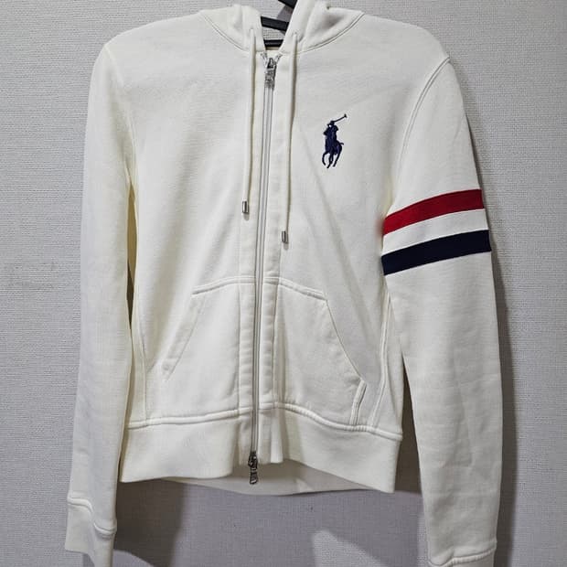 폴로 POLO 화이트 여자 빅포니 후드집업 90 / S