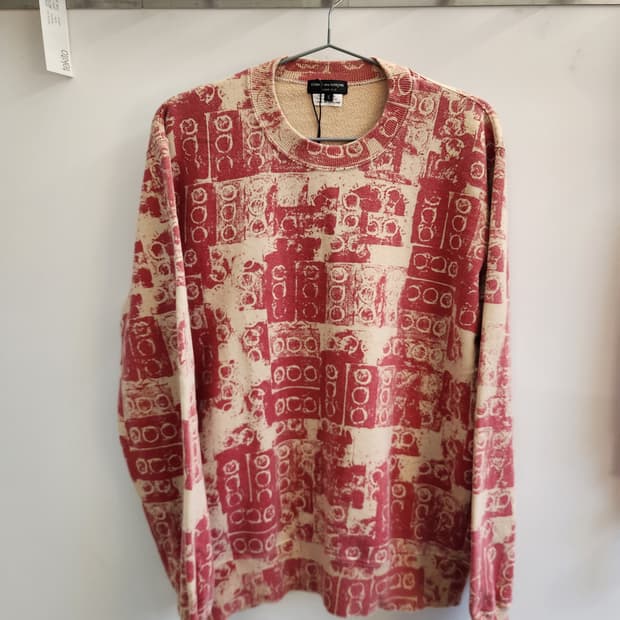 꼼데가르송 옴므 플러스 AD2007 블럭 프린트 스웻셔츠