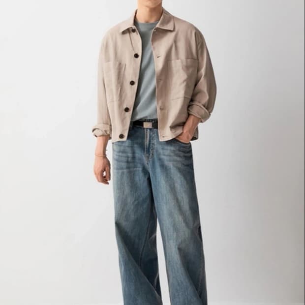 스파오 쿨진 와이드 데님 팬츠