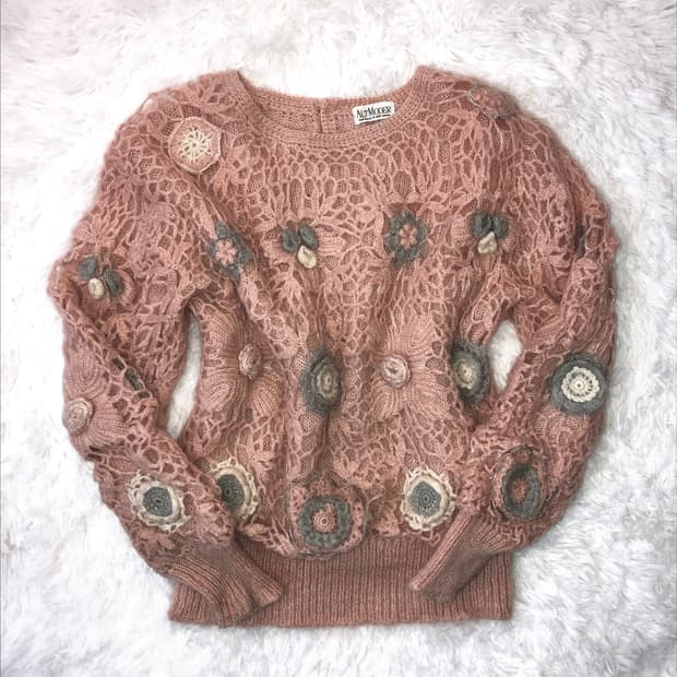 rose flower knit