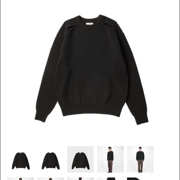 [1] 월스와일무브먼트 숄더 슬릿 니트 블랙