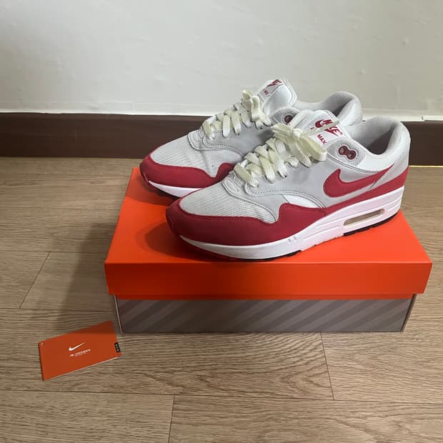 나이키 에어맥스1 화이트/레드 + 박스 265size