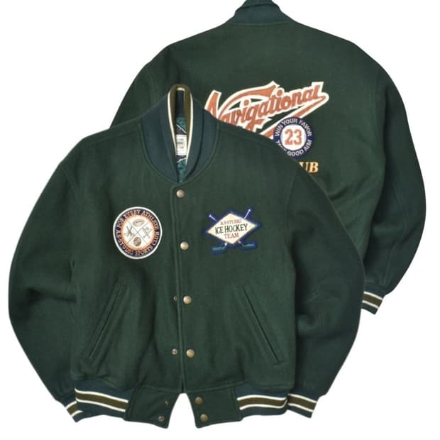 90S 아이스하키팀 패치 바시티 자켓 N1270