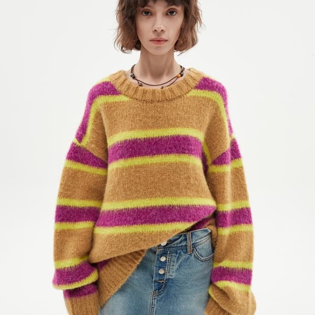 앤더슨벨(Andersson Bell) 유니섹스 알파카 스트라이프 스웨터