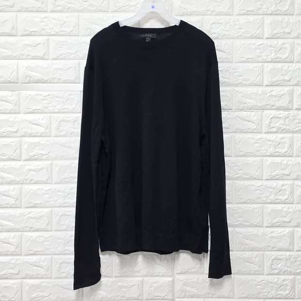 코스 COS 블랙 라운드 티 XL