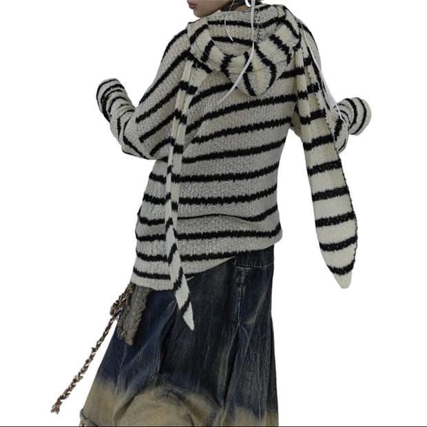 토끼귀 후드집업 지뢰계 양산형 y2k 일브 