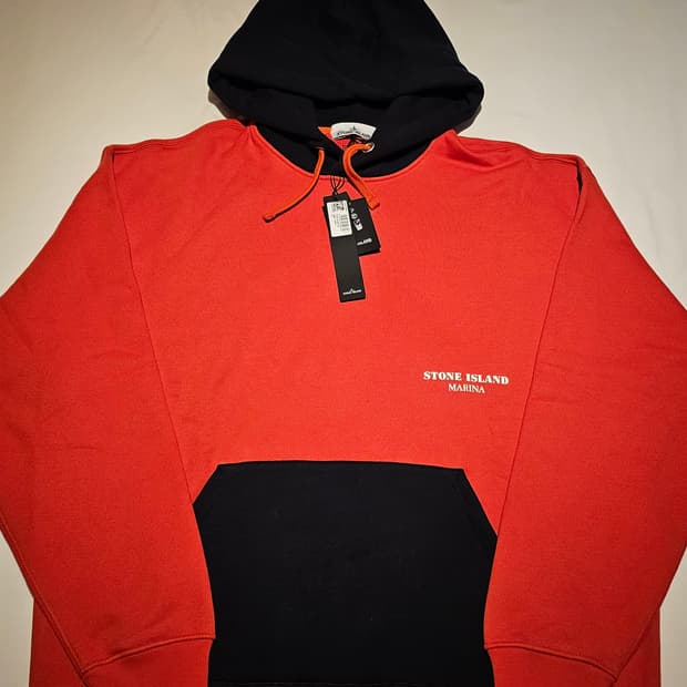 스톤아일랜드 마리나 헤비 코튼 플리스 후드 스웨트셔츠(새 상품)