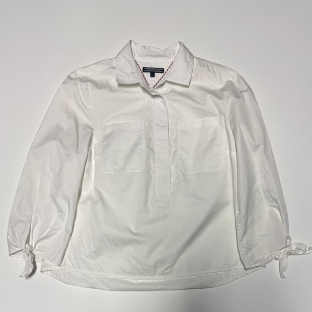 여성 타미힐피거 화이트 블라우스 셔츠 S 6
