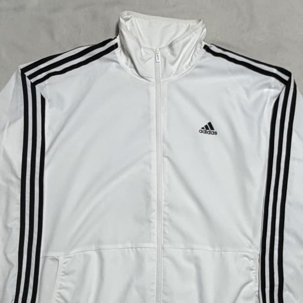 3XL 아디다스 화이트 트랙 바람막이