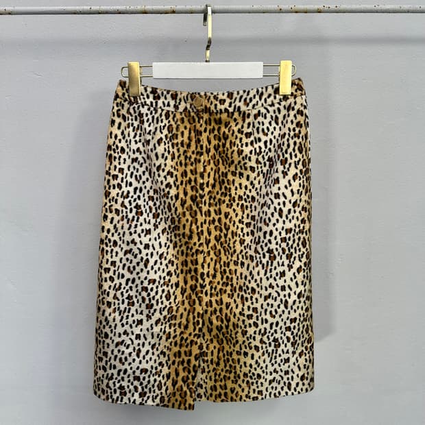 호피 퍼 스커트