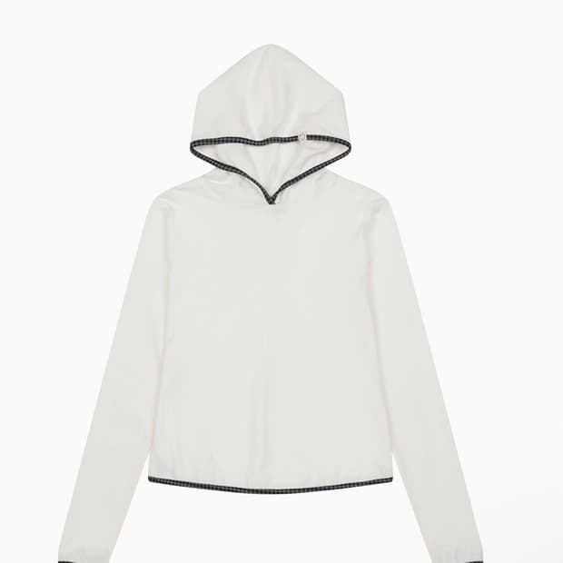 오헤시오 LONG HOODED T-SHIRT, IVORY
