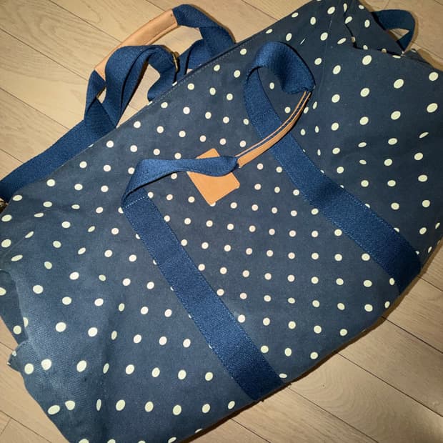 도트 빈티지 더플백 토트백 토드백 potter barn 도트코어 백