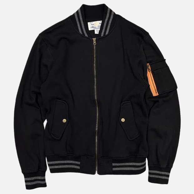 black sweat bomber jacket