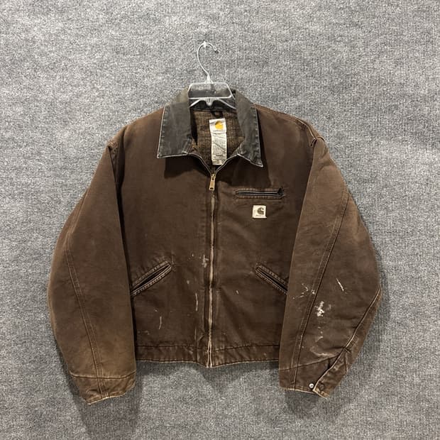 00s 칼하트 J97 디트로이트 자켓 다크브라운