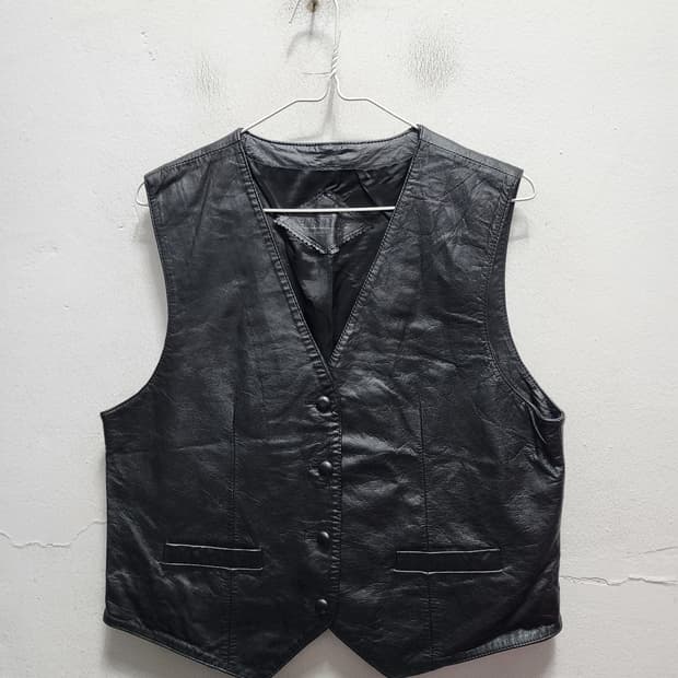 리얼레더 소가죽 베스트