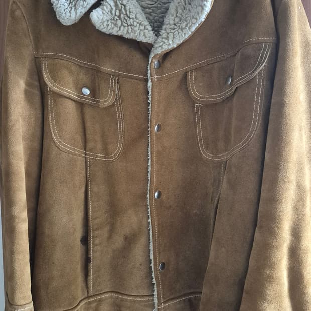 JCPENNEY 80년대 빈티지 웨스턴 쉐르파 스웨이드 가죽자켓 레더자켓