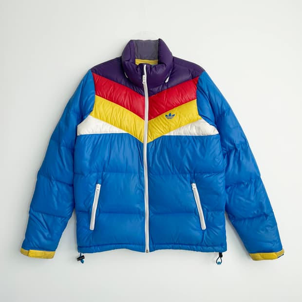 F1 아디다스 빈티지 컬러블록 덕다운 패딩 재킷 95사이즈