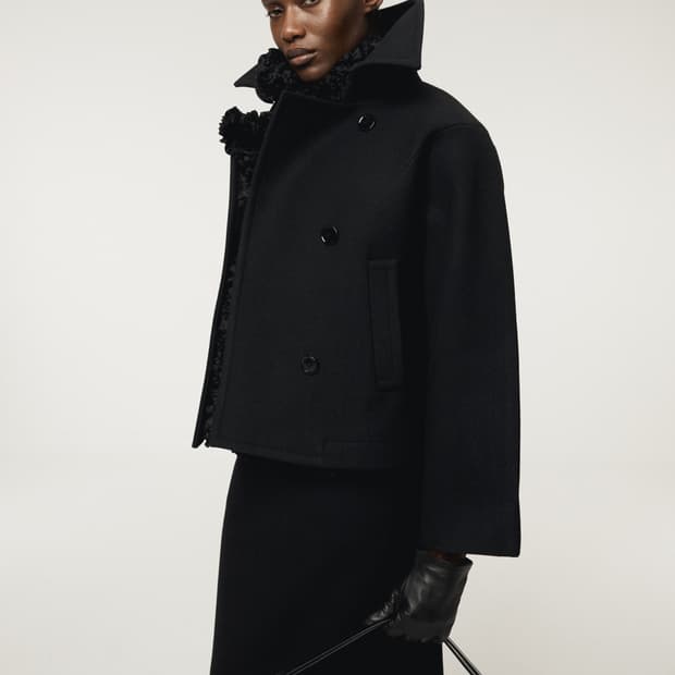 렉토 RECTO 프라이머리 울 숏 피코트 블랙