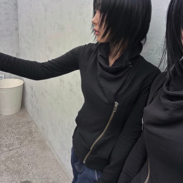 헬무트랭 사선 집업 자켓