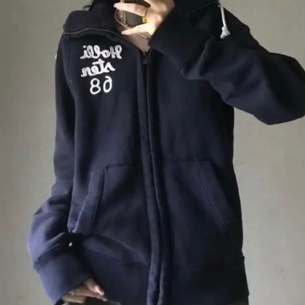 홀리스터 하이넥 헤비후드집업 m